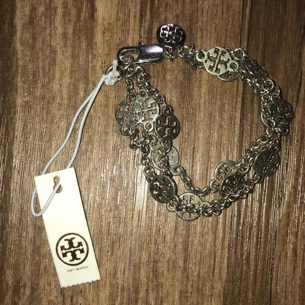 tory burch multi logo strand bracelet